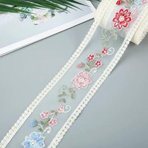 5 Yards Blumenstickerei-Spitzenband zur Schleifenherstellung, Kleidungsdekor, Nähstoff, Bastelbedarf, Handarbeitszubehör, 8-5 Yards 5 Yards Blumenstickerei-Spitzenband zur Schleifenherstellung, Kleidungsdekor, Nähstoff, Bastelbedarf, Handarbeitszubehör, 8-5 Yards von ZFISH