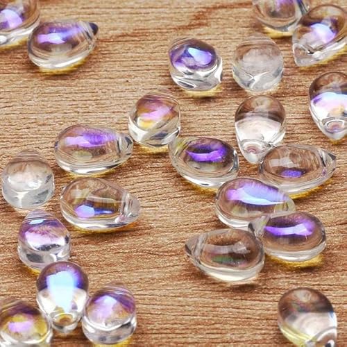 6 x 9 mm Wassertropfenform Glasperlen Kristall lose Perlen für DIY Schmuckherstellung Basteln Halskette Armband Charm Zubehör-B08693-40 Stück von ZFISH