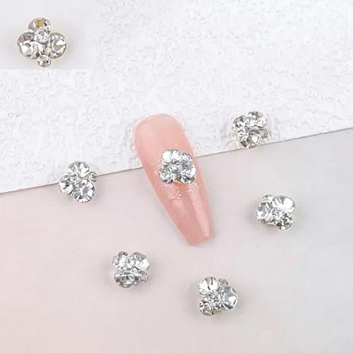 7 Stile Luxus-Diamant-Nagel-Charms, 3D-Legierung, AB/Perlen-Schmuck, Glitzer, Zirkon-Strass-Dekorationen, Maniküre-Zubehör, 10 Stück-JE1253-1 (10 Stück) von ZFISH