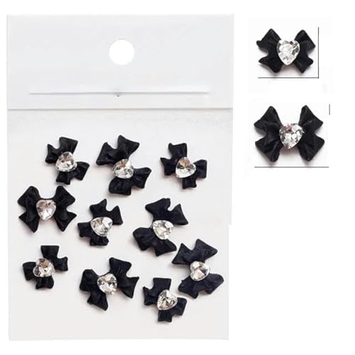 7 Stile Luxus-Diamant-Nagel-Charms, 3D-Legierung, AB/Perlenschmuck, Glitzer, Zirkon, Strass-Dekorationen, Maniküre-Zubehör, 10 Stück-JE1251-3 (10 Stück) von ZFISH