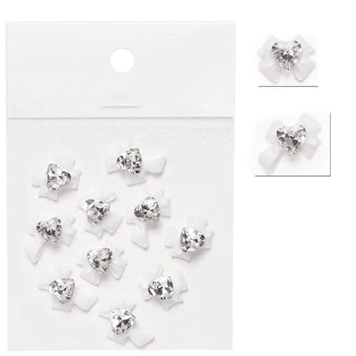 7 Stile Luxus-Diamant-Nagel-Charms, 3D-Legierung, AB/Perlenschmuck, Glitzer, Zirkon, Strass-Dekorationen, Maniküre-Zubehör, 10 Stück-JE1251-6 (10 Stück) von ZFISH