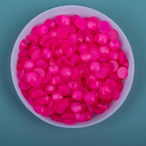 Alle Größen Glas Nachtleuchtende Fluoreszenz Kristall Neon Nicht Hot Fix Strass Flatback Strass Stoff Kleidung Nagelkunst Dekorationen-Rose-Mix s6-30 10 Gramm von ZFISH