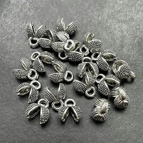 Endclip der tibetischen Silberserie, kleine Anhängerherstellung, Armbänder, Halsketten, Ohrringe, Schnallenverbinder, Schmuckzubehör, Großhandel, 01, Silber, 20 Stück von ZFISH