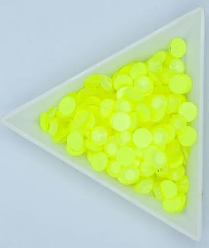 Fluoreszierende Glas-Nagelkunst, nicht Hotfix-Strasssteine SS4–30, Strass-Nagelkunst-Dekorationen, Strasssteine, leuchtender Kristall AB-Citrin-ss10 – 1440 Stück von ZFISH