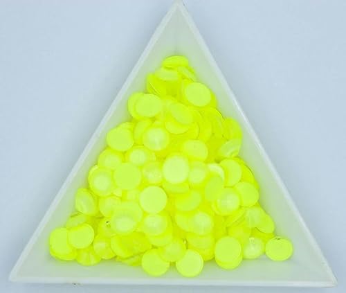 Fluoreszierende leuchtende Mischung SS6-SS30, nicht Hotfix-Neon-Strasssteine, nachtleuchtende elektrische Nagelkunst-Dekorationen-Citrin-ss6 – 1440 Stück von ZFISH