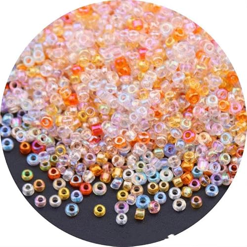 Glasreisperlen in verschiedenen Größen, 1,5–4,0 mm, Farbe transparent, Streuperlen, DIY-Perlenquasten-Zubehör, Kaviar30–2 mm, 32.000 Stück von ZFISH