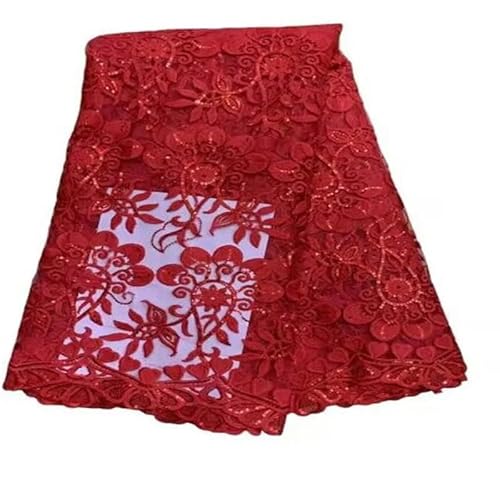 Grüner afrikanischer Tüll-Spitzenstoff, Organza-Stickerei, für GuiParty-Kleid, Brokat, Jacquard, Französisch, 5 Yards-56-5 Yards von ZFISH