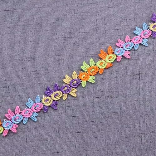 H608 2 cm Polyester bestickte Blumen-Spitzenbesatz Hochzeit DIY Spitze Spitzenband Liebe handgemachtes Nähzubehör Zubehör Basteln-4,6 cm Schmetterling von ZFISH