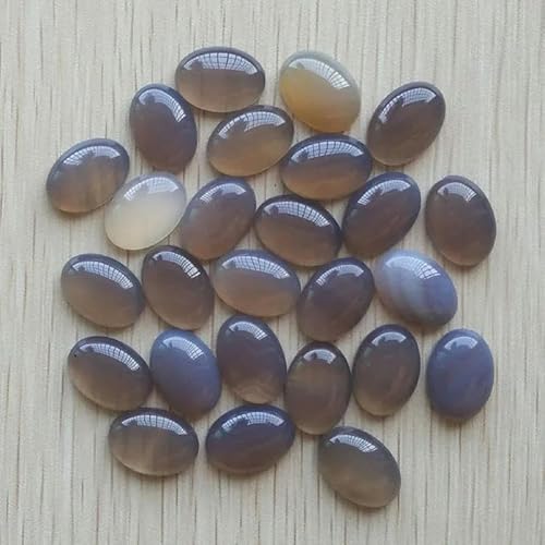 Mode naturstein gemischt Oval perlen für Schmuck & Kleidung Zubehör 13x18mm großhandel 30 teile/los-grau achat von ZFISH