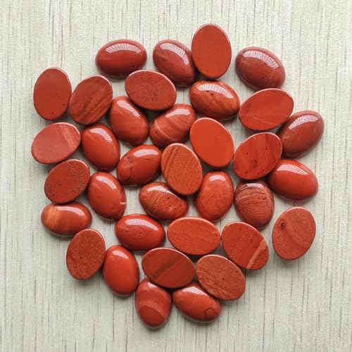 Mode naturstein gemischt Oval perlen für Schmuck & Kleidung Zubehör 13x18mm großhandel 30 teile/los-rot stein von ZFISH