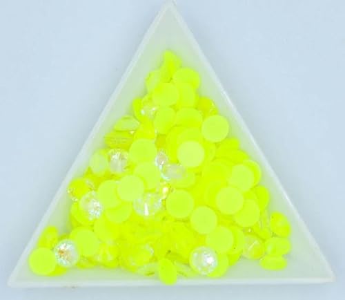 Nachtleuchtender Fluoreszenzkristall aus Glas, Neon, nicht Hot Fix-Strasssteine, flache Rückseite, Strasssteine für Stoff, Kleidung, Nagelkunst-Dekorationen, von ZFISH