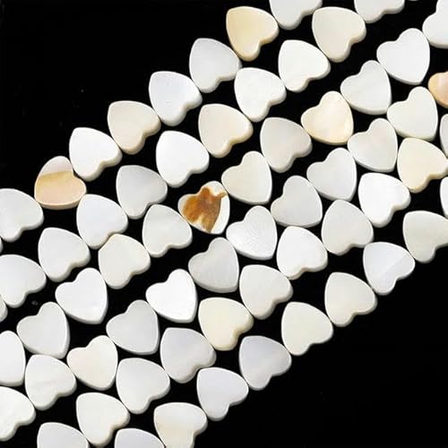 Natürliche weiße Muschelperlen Perlmutt flache ovale Zähne Stern Süßwasser Chip Perlen für die Schmuckherstellung DIY Halskette Armband-48 Stück_a von ZFISH