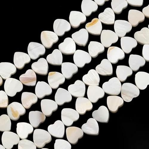 Natürliche weiße Muschelperlen Perlmutt flache ovale Zähne Stern Süßwasser Chip Perlen für die Schmuckherstellung DIY Halskette Armband-65 Stück_a von ZFISH