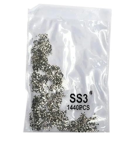 SS3-SS8 1440 Stück Kristall AB Gold 3D Nicht Hotfix FlatBack Strass Nähen & Stoff Bekleidung Nail Art Strass Dekorationen-Kleber SS3 1440 von ZFISH