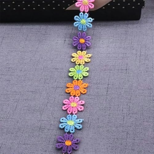 Spitzenbesatz aus Polyester mit bestickten Blumen, für Hochzeiten, DIY-Spitze, Spitzenband, Liebe, handgefertigtes Nähzubehör, Zubehör, Basteln, H608, 2 cm, Nr. 3 von ZFISH