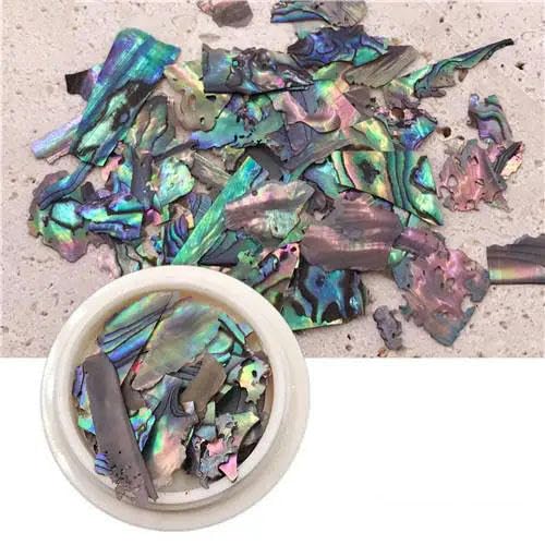 Unregelmäßige Nägel, Abalone-Muschelscheibe, 3D-Textur, natürlicher Muschelstein, Strass, Nagelkunst, Charm-Dekorationszubehör, 2027, 10 g von ZFISH