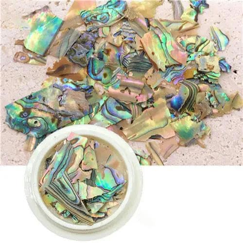 Unregelmäßige Nägel, Abalone-Muschelscheibe, 3D-Textur, natürlicher Muschelstein, Strass, Nagelkunst, Charm-Dekorationszubehör, Zubehör-2025, 10 g von ZFISH