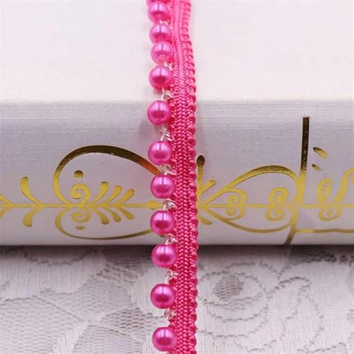 Yards/Los Weiß/Schwarz/Gold Perlen Spitzenband Besatzband Stoffband Kleidungsstück Handarbeit DIY Nähen Bastelmaterialien Kleidung-Rose SG-018 von ZFISH