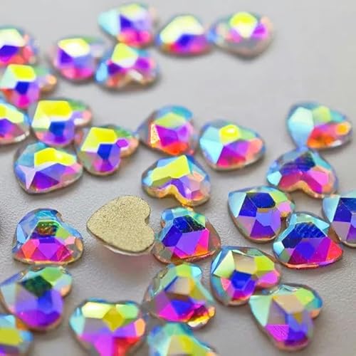 wholesale 5,5 * 6 mm Herz Hot Flat Back Nail Strass Speziell geformte Kristalle Nail Art Stones 3D Personalisierte Dekoration-5,5 x 6 mm Nr. 8 von ZFISH