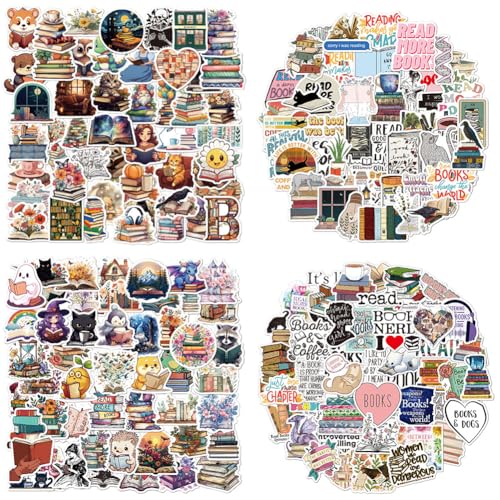 200 Stück Buch Lesen Vintage Aufkleber,Wasserdichte Vinyl Graffiti Vintage Decal Kindle Bücher Sticker Bookish Sticker Retro Dekorativ Sticker Für Sammelalbum Gepäck Für Erwachsene Und Jugendliche von ZGCXRTO