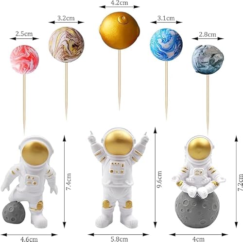 13 Stück Astronauten-Kuchendekorationen, Kinder-Kuchendekorationen, Kreative Kuchendekorationen, Weltraum-Kuchendekorationen, Jungen-Kuchendekorationen, Party-Kuchendekorationen von ZGDEIWGF