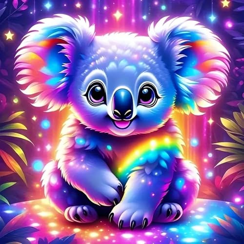 5D Diamond Painting Koala, DIY Diamantmalerei Bilder Set für Erwachsene, Tier-Malerei nach Zahlen,diamond painting tiere süß,diamond painting digitale kunst,Bastelset für Home Wanddekoration(30x30cm) von ZGDYi