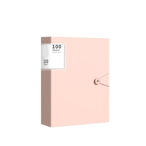 100 Blatt Seiten A4-Aktenordner Große Kapazität Schnalle A4 Dokumententasche Falten mit Einsätzen for Büro Lagerung Schreibwaren Sichtmappe A4(Pink) von ZGXNYI
