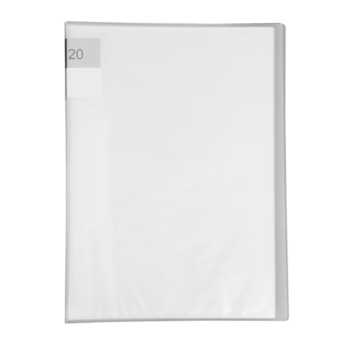 20 Seiten A3 Dateiordner Display Buch Transparent Insert Papier Dokument Organizer Tasche Büro Schulbedarf Sichtmappe A4(WHITE) von ZGXNYI