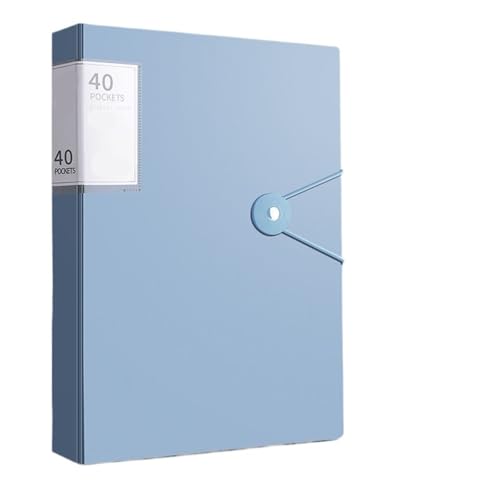 3-teiliges A4-Dateipaket mit 40 Seiten, Budgetbinder, Dateiordner, große Kapazität, Dokumentenheft, Studentenschreibwaren, Schreibtisch-Organizer Sichtmappe A4(Blue-A4) von ZGXNYI