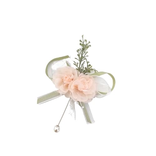 Brautjungfern Handgelenk Blumen 2PCS Perle Handgelenk Blume Hochzeit Corsage Armband Band Prom Braut Brautjungfer Corsage Festivals Feiern Zubehör Supplie für Hochzeit Party Prom Dekorationen(Color-D) von ZGXNYI