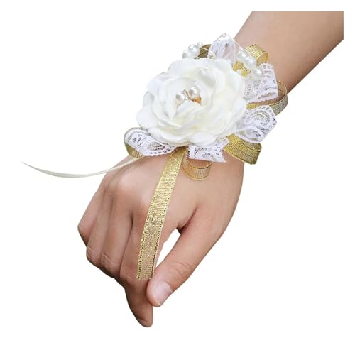 Brautjungfern Handgelenk Blumen Braut Brautjungfer Handgelenk Corsage Leder Rosa Simulation Blumenband DIY Party Hochzeit Zubehör Boutonnieres for Anzüge Hochzeit für Hochzeit Party Prom Dekorationen( von ZGXNYI