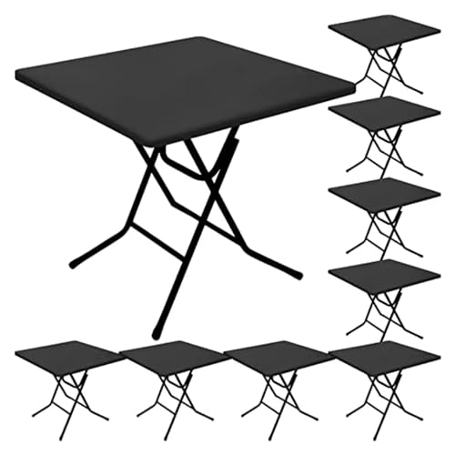 Nappe Table Exterieur 34 x 34 Zoll quadratische Spandex-Tischdecke, Stretch-Tischdecke, elastische Cocktail-Polyester-Picknicktisch-Abdeckung, waschbar Nappe(2pcs) von ZGXNYI