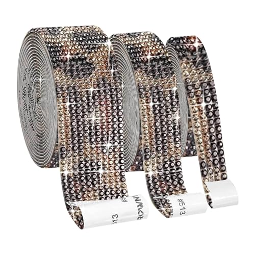 ZGXNYI Diamant-Bänder 10 Farben 1 PC selbstklebendes Kristall-Acryl-Rollenaufkleber-Kleidungsband-Harz-Diamant-Glitzerband(Leopard,0.7cm) von ZGXNYI