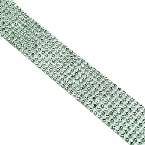 ZGXNYI Diamant-Bänder 2/5 Yards Diamant-Mesh-Wickelband, Netz-Rollenband for Hochzeit, Party, Dekoration, Kristall-Strass-Band, Tüll, DIY-Bastelbedarf(P08,5yards) von ZGXNYI