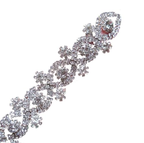 ZGXNYI Diamant-Bänder Kristallkette, Spitze, Diamant, Gürtelbesatz, Band, Halskette, Applikation, Edelstein, Glitzer, Hochzeitskleid, 3 cm Breite(Length-12 Inches) von ZGXNYI