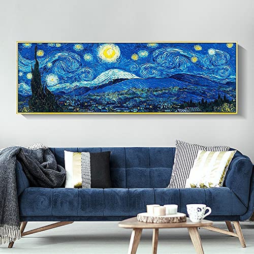 ZGmaxCL 5D Diamanten Gemälde Set Diamond Painting Set Erwachsene Kinder Groß Van-Gogh-Sternenhimmel Home Wand Décor 120x40 cm von ZGmaxCL