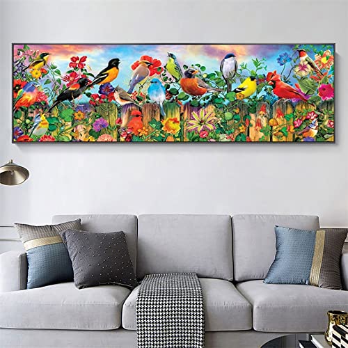 ZGmaxCL 5D Diamanten Gemälde Set Diamond Painting Set Puzzles Erwachsene Full Groß Vogel und Garten Wohnzimmer Dekoration 165x60cm von ZGmaxCL