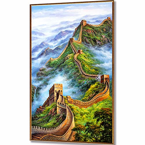 ZGmaxCL 5D Diamanten Gemälde Set Diamond Painting Zubehör Puzzles Erwachsene Kinder Groß Chinesische Mauer Modern Wohnung Wanddekoration 80x40cm von ZGmaxCL