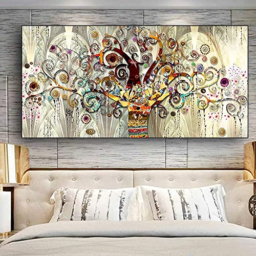 ZGmaxCL DIY 5D Diamant Malerei Set Gemälde malen nach zahlen 5d Diamant Painting Set Erwachsene Kinder Groß Goldener Baum des Lebens Wandbilder Wand Décor 100x50 cm von ZGmaxCL