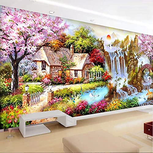 ZGmaxCL DIY 5D Diamant Malerei Set Puzzles Diamant Painting Bilder Erwachsene Groß Gartenhäuschen Wanddekoration 150x60cm von ZGmaxCL