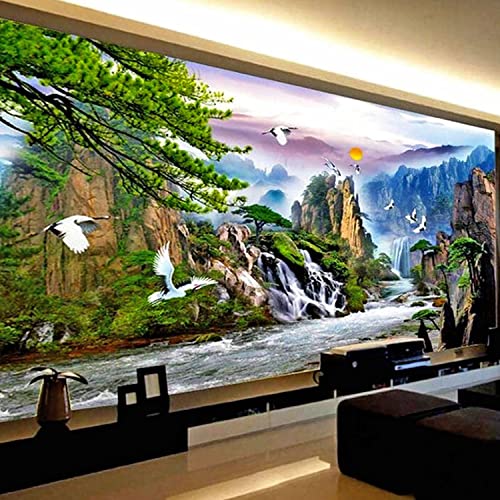 ZGmaxCL DIY 5D Diamant Malerei Set Puzzles Diamant Painting Bilder Erwachsene Groß Landschaftsmalerei Wasserfall Home Wall Décor 150x60cm von ZGmaxCL