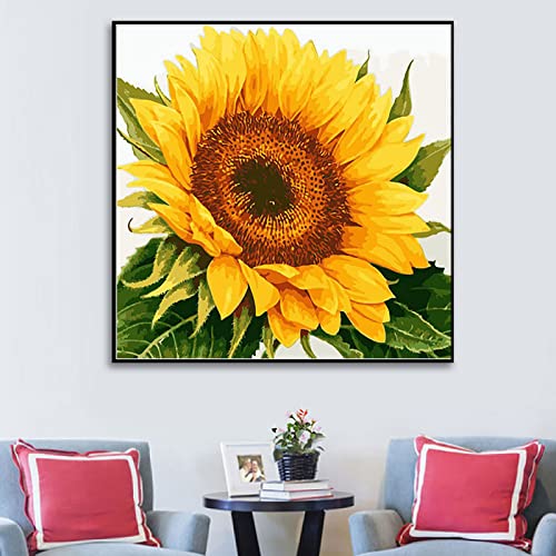 ZGmaxCL DIY 5D Diamant Malerei Set Puzzles Diamant Painting Set Erwachsene Groß Sonnenblume Room Wanddekoration 60x60cm von ZGmaxCL