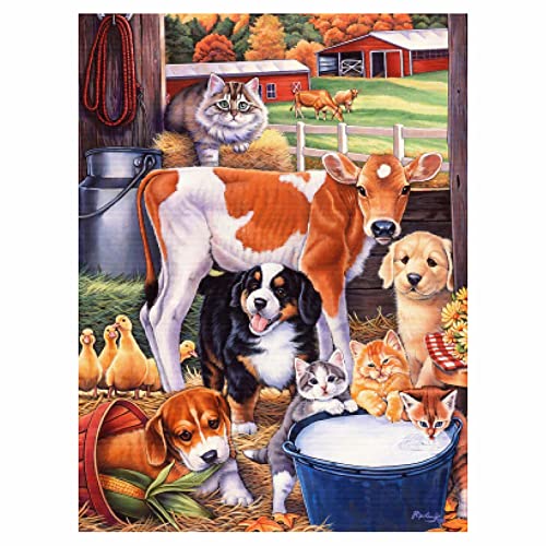 ZGmaxCL DIY 5D Diamant Malerei Set Puzzles Diamant Painting Set Erwachsene Kinder Full Groß Nutztiere Haus Dekoration 75x50cm von ZGmaxCL