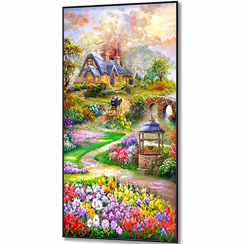 ZGmaxCL DIY 5D Diamant Malerei Set Puzzles Diamant Painting Set Erwachsene Kinder Groß Gartenhäuschen Schlafzimmer Wohnzimmer Deko 120x60cm von ZGmaxCL