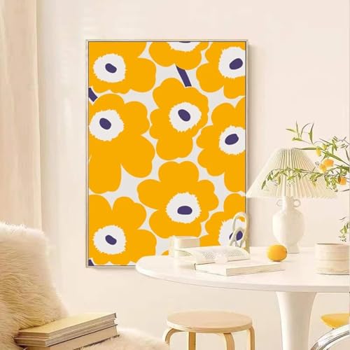 ZHAOLIN Moderne nordische kleine frische Pop-Stil einfache Ins Blumen-Wandkunst Leinwand Malerei Poster für Wohnzimmer Esszimmer Wohnkultur 30x50cm Innenrahmen von ZHAOLIN