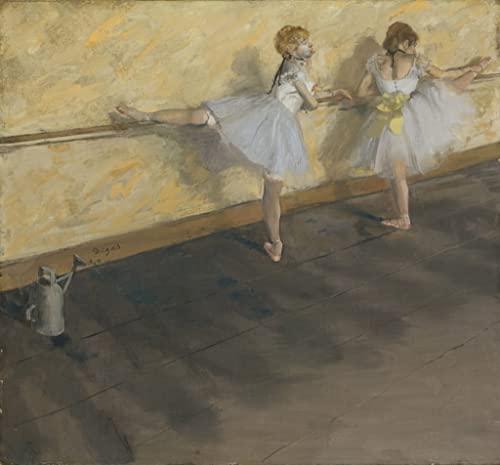 ZHAOSHAN klassischer Leinwand drucken Ölgemälde Wandbilder Tänzer Üben an der barre von edgar degas Abstraktes Foto Bild für Wanddekoration 60x90cm von ZHAOSHAN