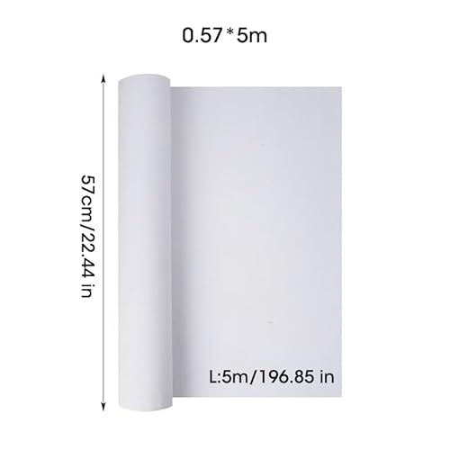 5 m weiße Leinwandrolle, 280 g Baumwolle, Malübungen for Anfänger, 27/37/47/57 cm breit, Künstlerbedarf(0.57x5m) von ZHAOSHIXU