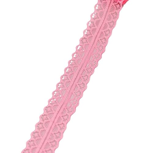 ZHAOYUQI Spitzenband (10 Yards/Rolle) 30 mm Spitzenstoff, Gurtband, Dekoration, schönes Geschenkverpackungsmaterial Spitzenborte(Watermelon Red) von ZHAOYUQI