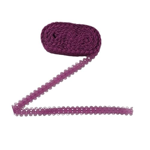 ZHAOYUQI Spitzenband 10 Yards/Lot 15 mm Spitzenband, bilaterales Kunsthandwerk, Bestickt, Netz-Spitzenbesatz, Stoffband, DIY Nähen, Rock-Zubehör Spitzenborte(Dark Purple) von ZHAOYUQI