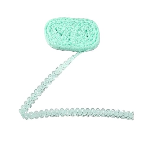 ZHAOYUQI Spitzenband 10 Yards/Lot 15 mm Spitzenband, bilaterales Kunsthandwerk, Bestickt, Netz-Spitzenbesatz, Stoffband, DIY Nähen, Rock-Zubehör Spitzenborte(Mint Green) von ZHAOYUQI